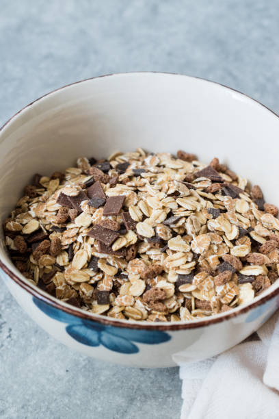 istock Muesli Granola with Bitter Chocolate Pieces without Milk. 1166211129