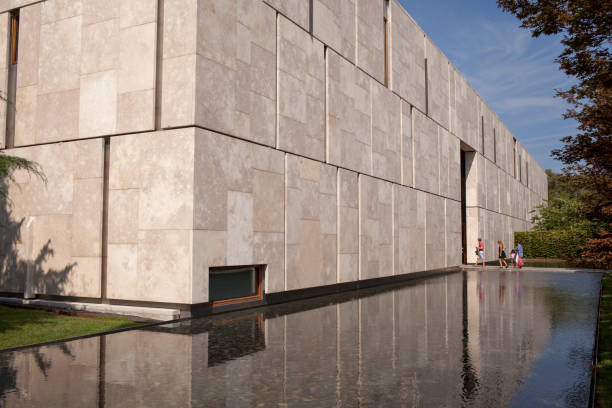 Philadelphia, Pa. USA, Aug. 4, 2019: entrance to the Barnes Foundation in Philadelphia, Pa. USA