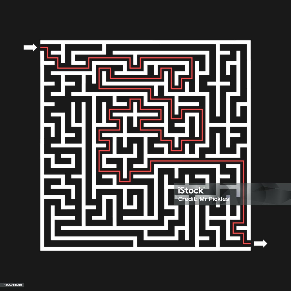 Labrinth Shape Labyrinth Shape Design Element Stock Illustration - Download Image Now ...