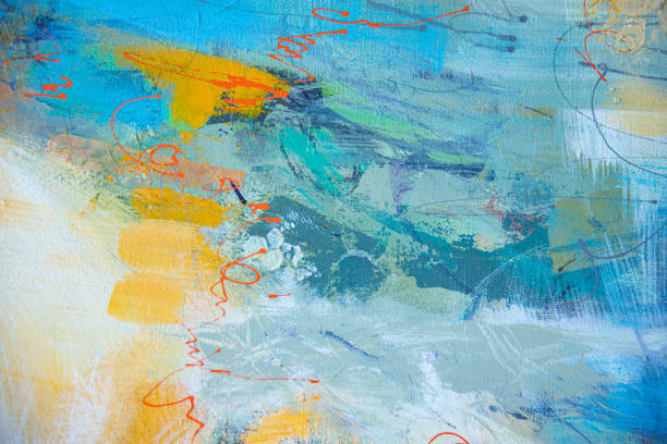 istock Colorful Texture Acrylic Painting on Canvas 1166217371