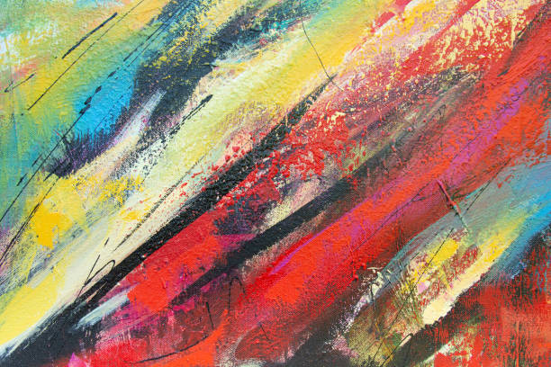 istock Colorful Texture Acrylic Painting on Canvas 1166217382