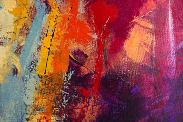 istock Colorful Texture Acrylic Painting on Canvas 1166217554
