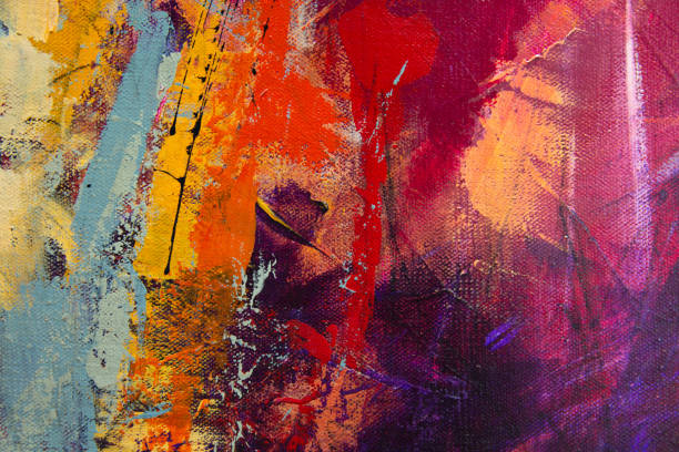 istock Colorful Texture Acrylic Painting on Canvas 1166217571