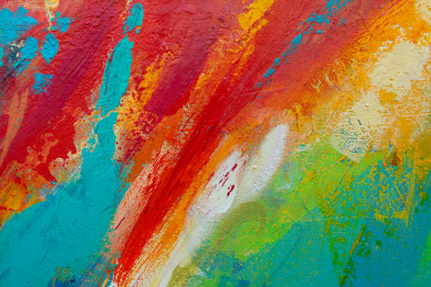 istock Colorful Texture Acrylic Painting on Canvas 1166218904