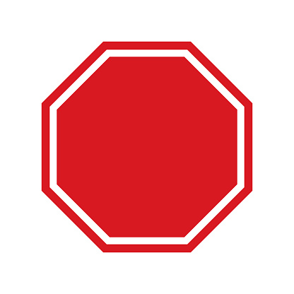 Stop signal icon with shadow vector