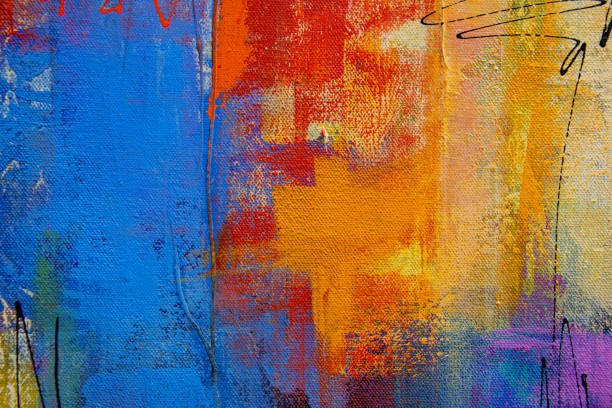 istock Colorful Texture Acrylic Painting on Canvas 1166220204