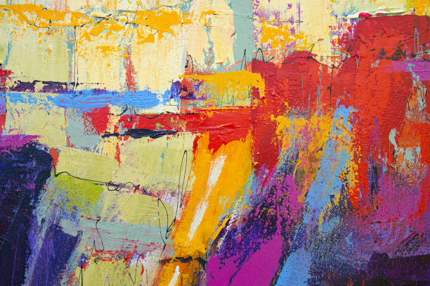 istock Colorful Texture Acrylic Painting on Canvas 1166220220
