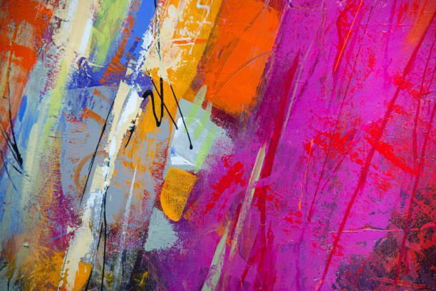 istock Colorful Texture Acrylic Painting on Canvas 1166222469