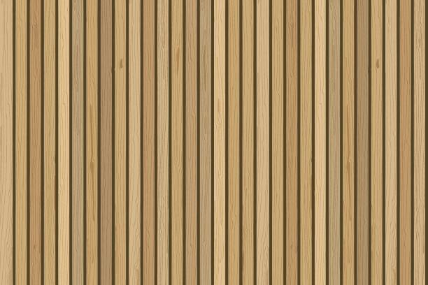 Wood planks wall. Vector wooden background. For contemporary interior design Vertical wood planks wall. Vector wooden background. For contemporary interior design oak wood grain stock illustrations