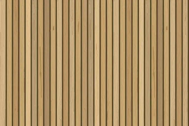 Vector illustration of Wood planks wall. Vector wooden background. For contemporary interior design