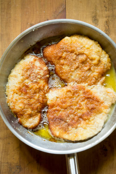 istock Polish breaded pork cutlets fried on pan 1166226261