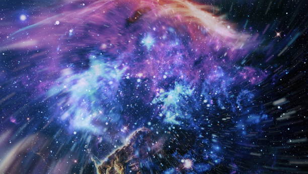 istock Futuristic abstract space background. Night sky with stars and nebula. Elements of this image furnished by NASA 1166229306