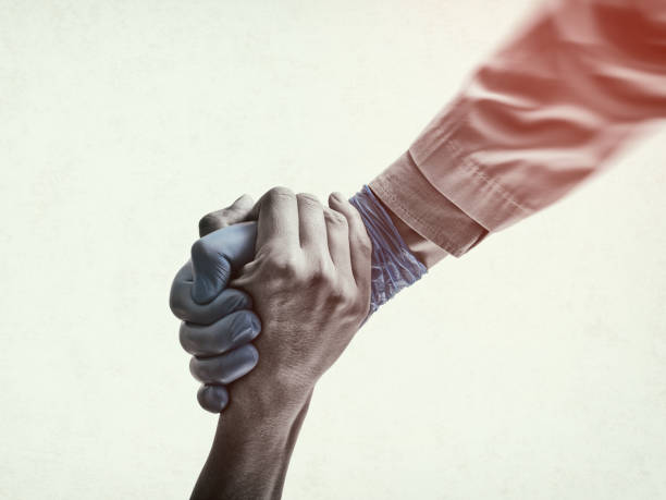 istock Concept of salvation, donorship, helping hand. 1166233180
