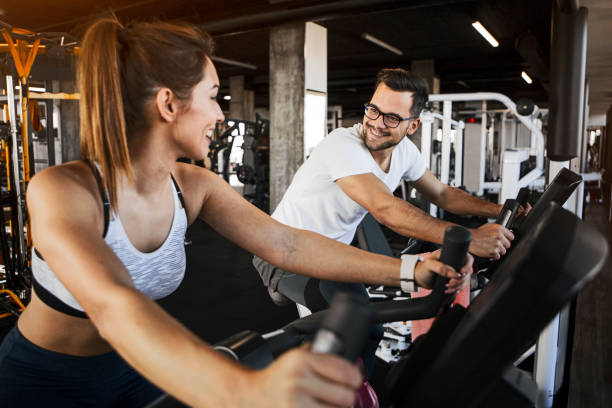 istock Cycling at the gym 1166245884
