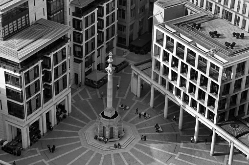city of london, paternoster square near the cathedral of st. paul