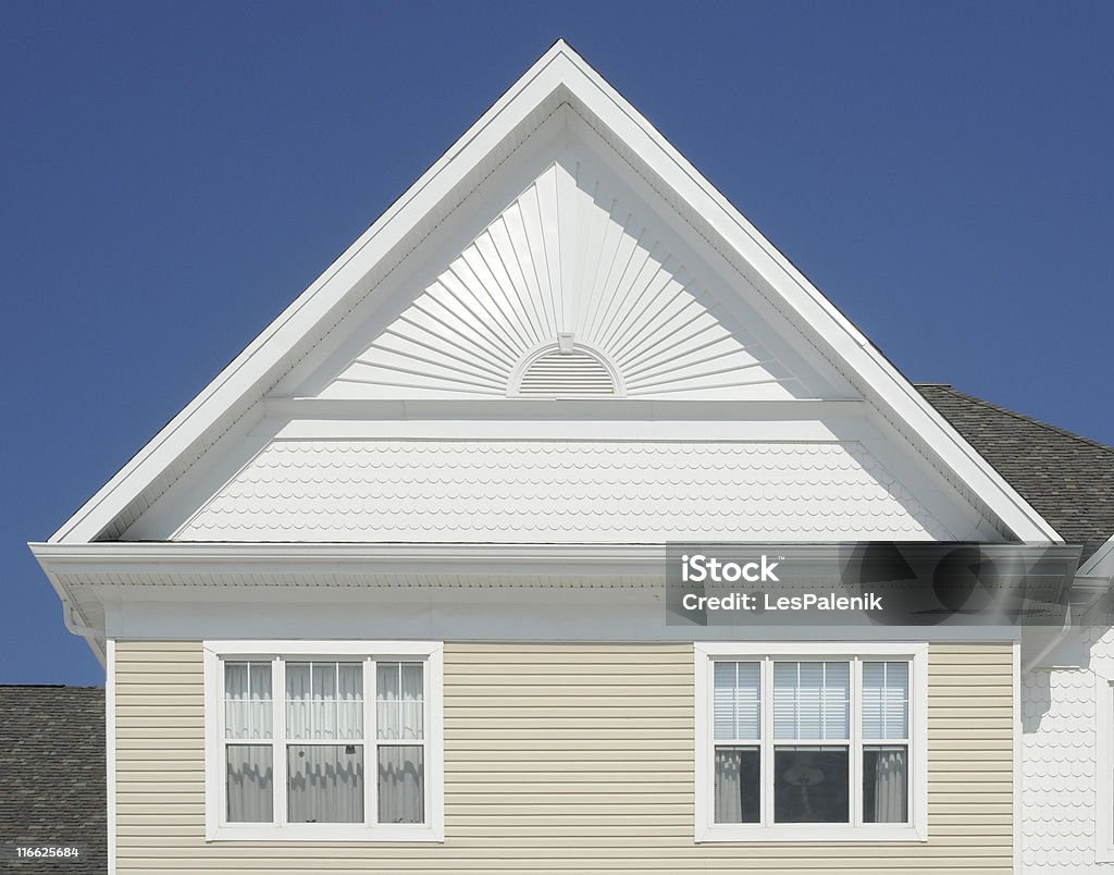 Casa com um Telhado gable - Royalty-free Azul Foto de stock