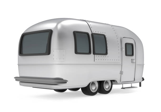 istock Vintage Camper Trailer Isolated 1166259440