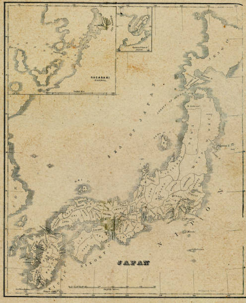 istock Antique Map of Japan - 19th Century 1166260545