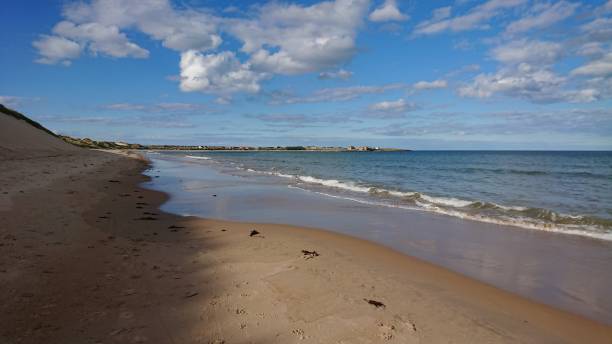 istock Beadnell beach at high tide in summer 1166261959