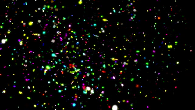 Colorful Confetti on Black Background Free Stock Video Footage Download  Clips confetti