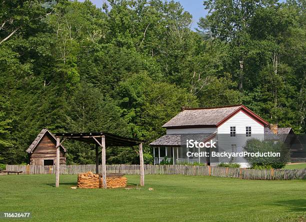 Edificio Bianco Fattoria - Fotografie stock e altre immagini di Albero - Albero, Ambientazione esterna, Ambientazione tranquilla