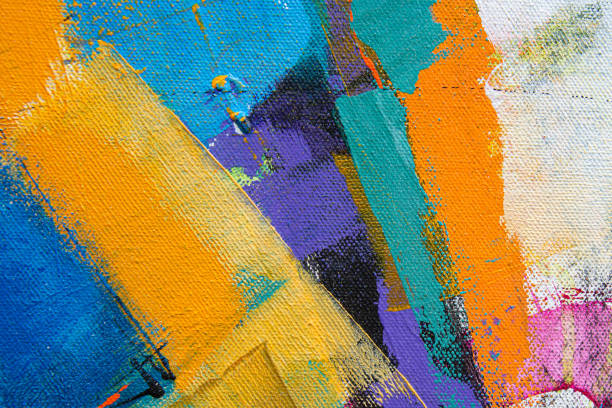 istock Colorful Texture Acrylic Painting on Canvas 1166266922