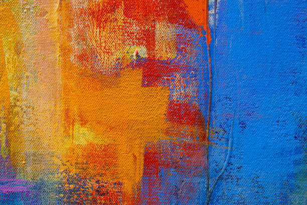 istock Colorful Texture Acrylic Painting on Canvas 1166266925