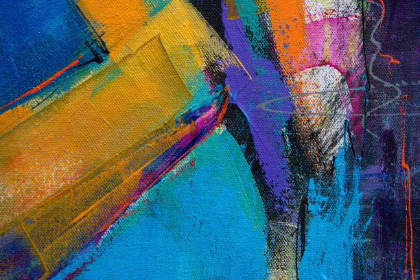 istock Colorful Texture Acrylic Painting on Canvas 1166266930