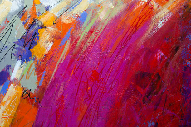 istock Colorful Texture Acrylic Painting on Canvas 1166266969