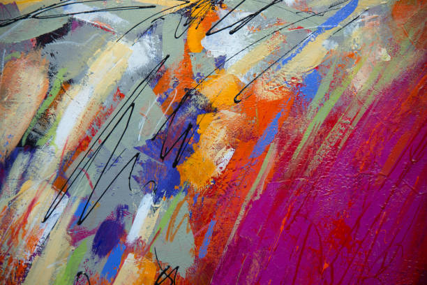 istock Colorful Texture Acrylic Painting on Canvas 1166266970