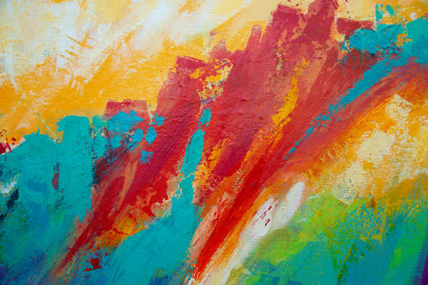 istock Colorful Texture Acrylic Painting on Canvas 1166266995