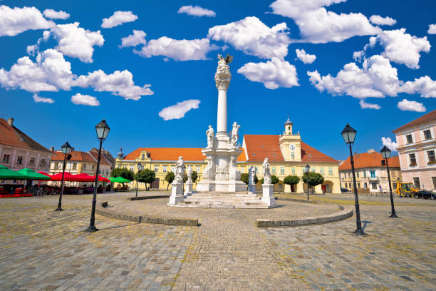 Holy trinity square in Tvrdja historic town of Osijek Holy trinity square in Tvrdja historic town of Osijek, Slavonija region of Croatia osijek photos stock pictures, royalty-free photos & images