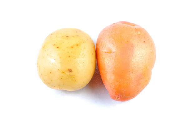 istock Pink and Yello Clean Potato isolated on white background 1166273360