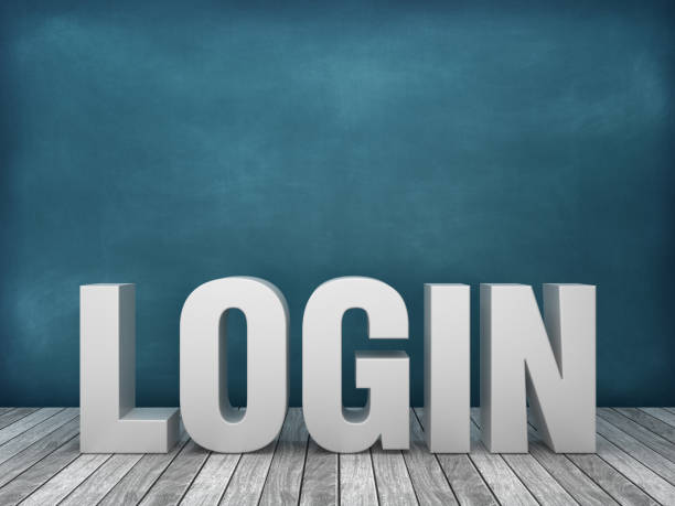 istock 3D Word LOGIN on Chalkboard Background - 3D Rendering 1166279284