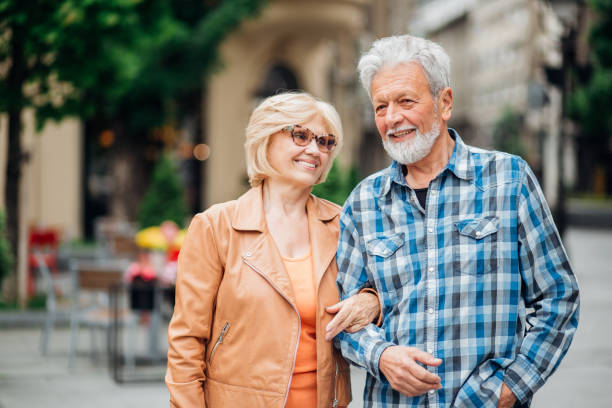 istock Mature couple walking and enjoying 1166280932