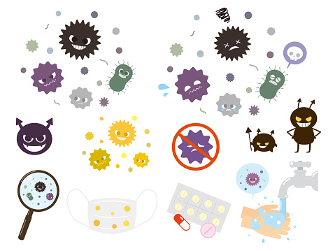 It is an illustration of a Virus set.