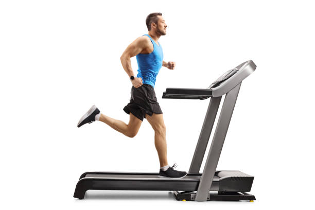 istock Muscular man running on a treadmill 1166284908