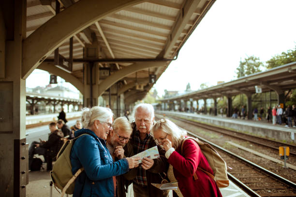istock Seniors at a Train station 1166284987