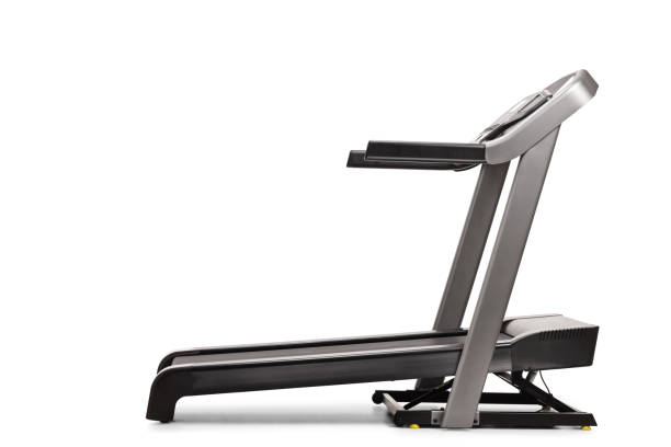 istock Studio shot of a professional treadmill with incline 1166285290