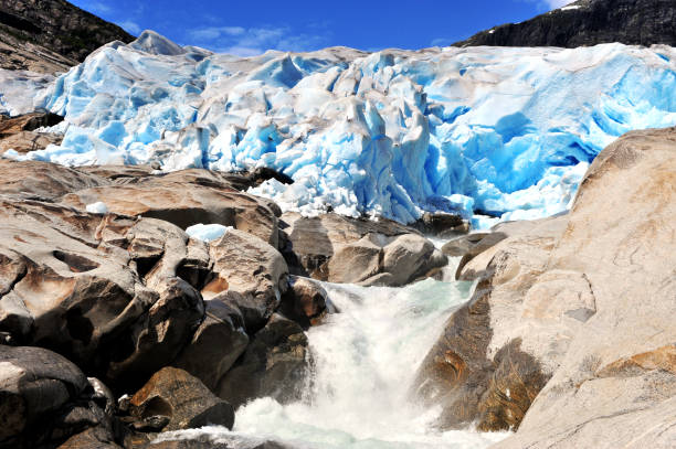 istock Scenic view of NIgardsbreen glacier in mountains 1166286036