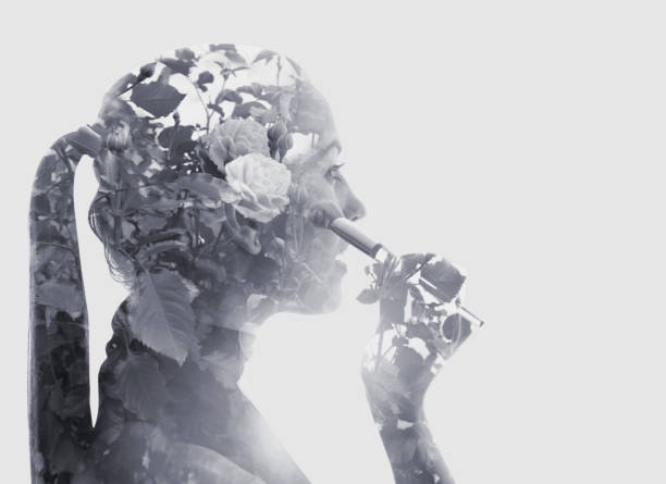 istock Multiple exposure of a young woman applying make up 1166291361