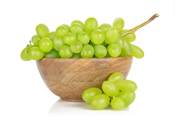 Photo of Fresh green grape isolated on white