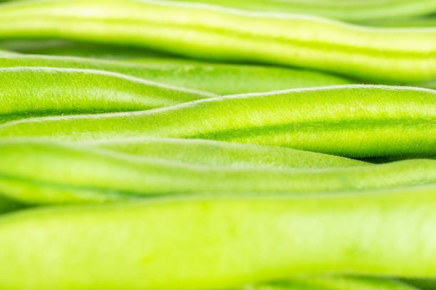 Fresh green bean isolated on white