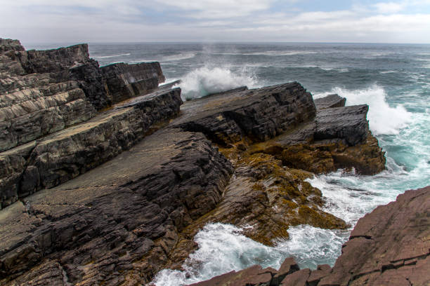 The rocks and cliffs in the ocean of the famous island Belle Ile en Mer in France