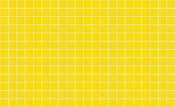 istock Yellow square ceramic tile wall texture background. Panoramic image of yellow tile wall. 1166306278