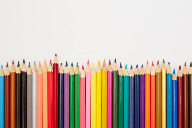 istock Close up Color pencils on white background 1166317186