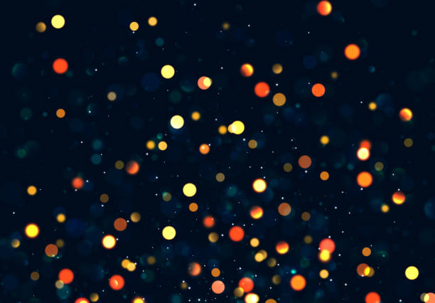 istock Christmas background with golden lights bokeh. Night bright gold sparkles backdrop. 1166317203