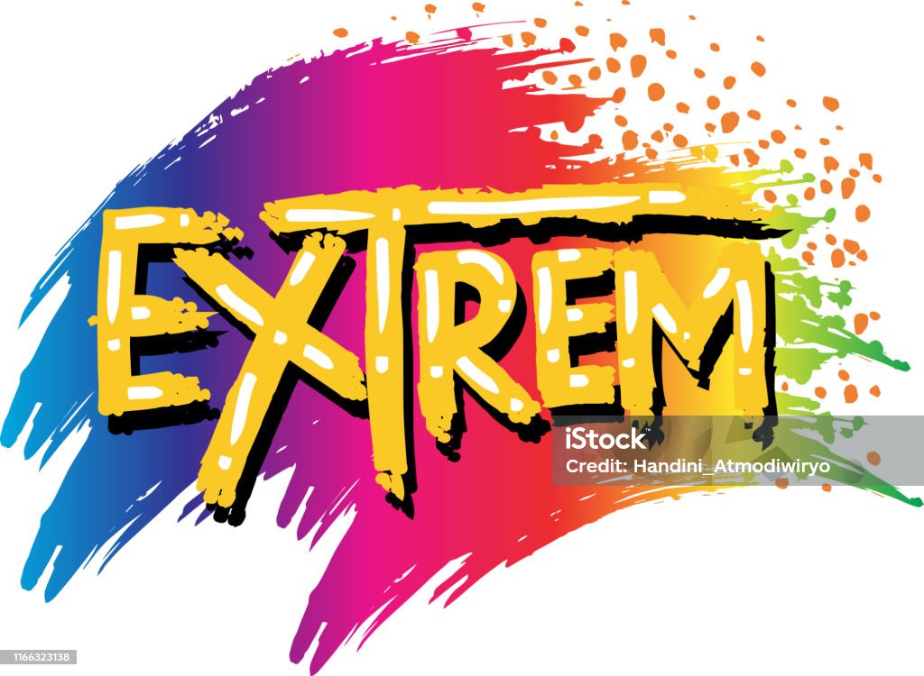Extreme Reading Lettering Extreme Hand Lettering Calligraphy Stock Illustration - Download Image ...