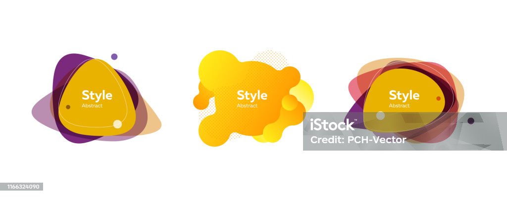 Form Colorful Themes Set Of Colorful Abstract Forms Stock Illustration - Download Image Now ...
