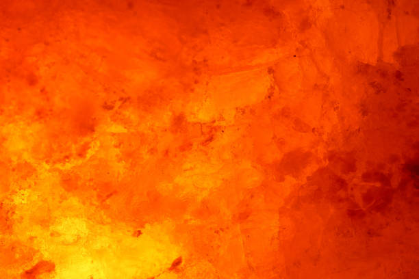 istock Light from a salt lamp that emits a meditative light 1166332358